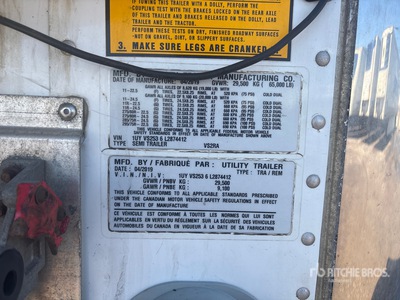 2020 Utility Trailer VS2RA 53 ft x 102 in Sliding T/A Refrigerated Trailer