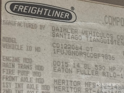 2012 Freightliner Coronado 122 6x4 T/A Sleeper Truck Tractor