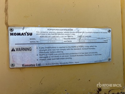 2015 Komatsu WA270-7 ホイールローダー