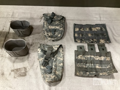 (57) M4 Three Mag Pouches, (116) Water Canteen Cups & Assorted Items
