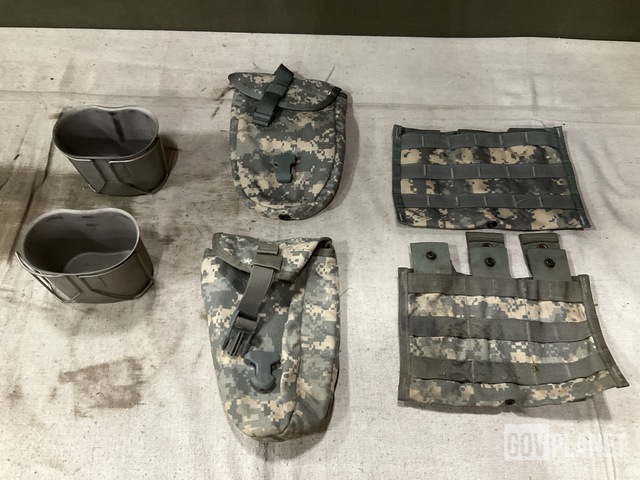 (57) M4 Three Mag Pouches, (116) Water Canteen Cups & Assorted Items