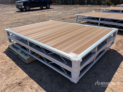 Quantity of (2) 2026 BYT BDF6 6 ft x 8 ft 5 in Aluminum Boat Dock Section Kit (Unused)