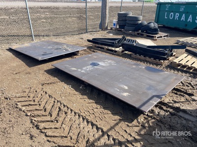 Quantity of (2) 2026 AGT 5ft x 8ft 5 ft x 7 ft 10 in (0.75 in Thick) Steel Plates (Unused)
