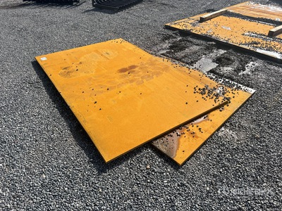 Quantity of (2) 2025 Kit Containers 5 ft x 7 ft 10 in (0.75 in Thick) Road Steel Plates