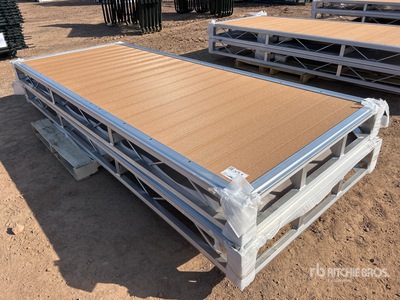 Quantity of (2) 2026 BYT BDF410 4 ft x 10 ft Aluminum Boat Dock Section Kit (Unused)