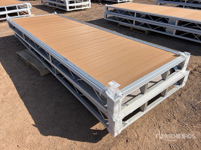Quantity of (2) 2026 BYT BDF412 4 ft x 12 ft Aluminum Boat Dock Section Kit (Unused)