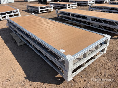 Quantity of (2) 2026 BYT BDF412 4 ft x 12 ft Aluminum Boat Dock Section Kit (Unused)