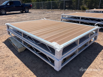 Quantity of (2) 2026 BYT BDF6 6 ft x 8 ft 5 in Aluminum Boat Dock Section Kit (Unused)
