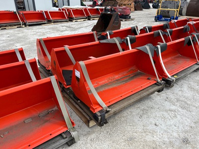 Quantity of (3) 47 in Pin-On Ag Tractor Bucket