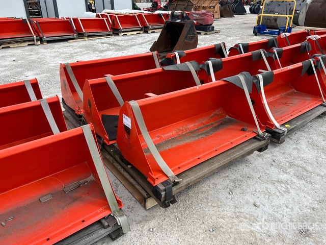 Quantity of (3) 47 in Pin-On Ag Tractor Bucket