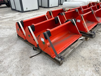 Quantity of (3) 47 in Pin-On Ag Tractor Bucket