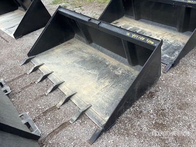 72 in High Capacity w/ Teeth Skid Steer Bucket (Unused)