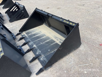 Mid-State 68 in High Capacity w/Teeth Skid Steer Bucket (Unused)