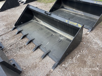 All-Star 74 in Low Pro w/ Teeth Skid Steer Bucket (Unused)