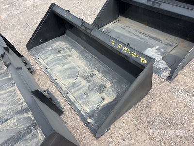 Mid-State 72 In Low Profile Skid Steer Bucket (Unused)