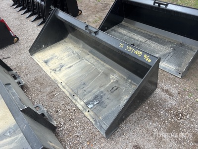 Mid-State 72 In Low Profile Skid Steer Bucket (Unused)