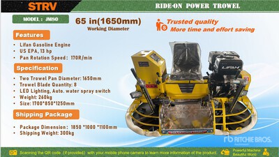 2026 STARVOX JM80 Ride-on Power Trowel (Unused)