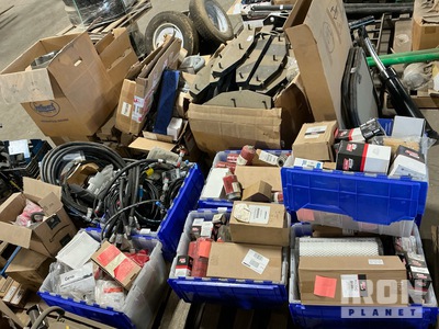 Quantity of (4) Pallets of Filters, Hoses, Cab Parts, lights, and Window Glass
