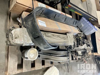 Quantity of (3) Pallets of Bobcat Cutting Edges, Door Frames, Tracks, and Radiator Cover