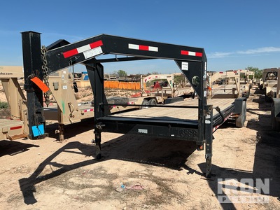 2012 Kaufman 24 ft T/A Gooseneck Remolque caja abierta