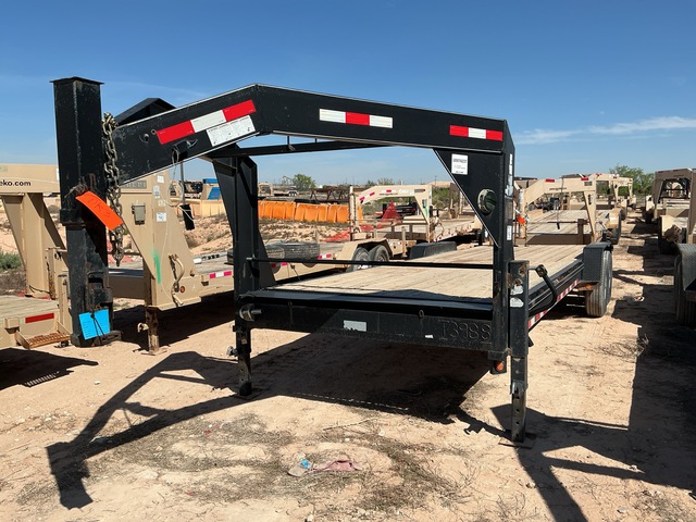 2012 Kaufman 24 ft T/A Gooseneck Flatbed Trailer