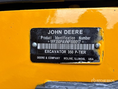 2022 John Deere 350 P-Tier Tracked Excavator