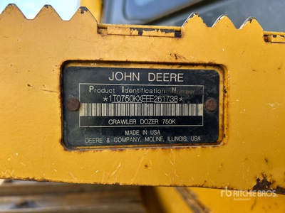 2014 John Deere 750K LGP Pelleteuse à chenilles