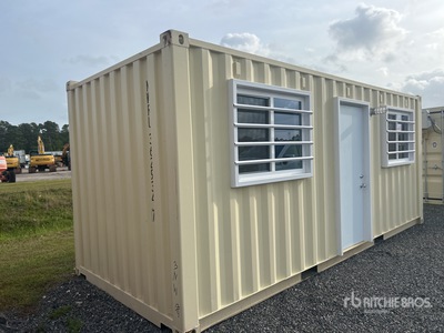 2025 20 ft x 8 ft Skid-Mounted Storage Container Mobile Office (Unused)