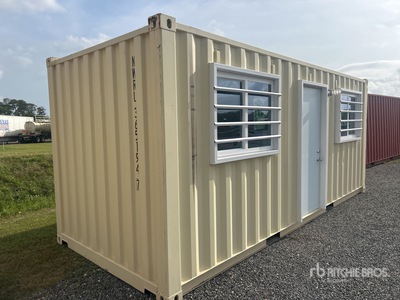 2025 20 ft x 8 ft Skid-Mounted Storage Container Mobile Office (Unused)