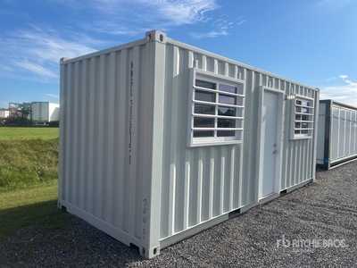 2025 20 ft x 8 ft Skid-Mounted Storage Container Mobile Office Divers  (Unused)