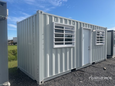2025 20 ft x 8 ft Skid-Mounted Storage Container Mobile Office Divers  (Unused)
