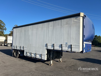 2008 Vawdrey 7.5 m S/A Double Drop Curtain Side Trailer