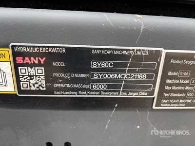 2023 Sany SY60 Mini Excavator