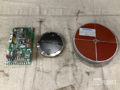 (1) Desiccant Container, (2) Circuit Boards, (1) Pipe Flange & Assorted Items