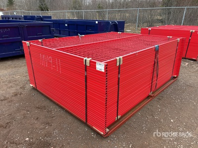 Quantity of (30) 7 ft 6 in x 6 ft Powder Coated Site Fence