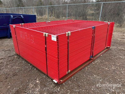 Quantity of (30) 7 ft 6 in x 6 ft Powder Coated Site Fence