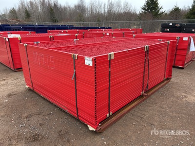 Quantity of (30) 7 ft 6 in x 6 ft Powder Coated Site Fence (Unused)