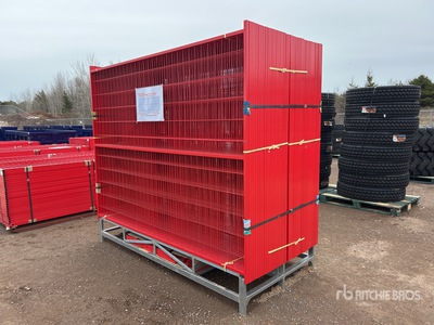 Quantity of (40) 7 ft 6 in x 6 ft Powder Coated Site Fence (Unused)