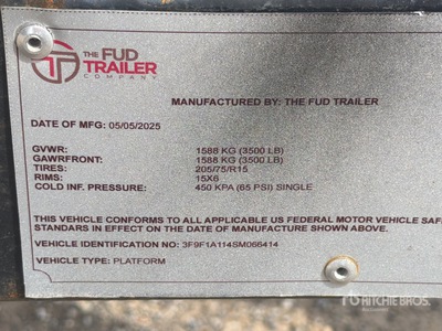 2025 The Fud Trailer Company 7 ft S/A Voedselkraam