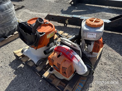 Quantity of (3) Stihl Backpack Blowers & Vacuum
