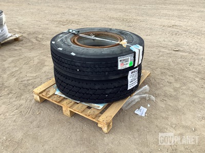 (2) Firestone 11R22.5 Tires w/Wheels