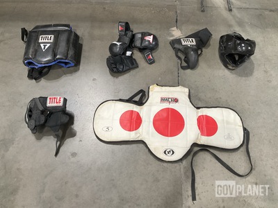 (21) Assorted Pieces of Sparring Equipment