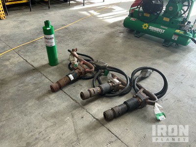 Lot of (1) Diamond Core Bit & (3) 15 lbAir Hammers