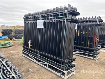 Quantity of (20) Canex 10 ft x 7 ft Powder Coated Wrought Iron سياج (Unused)