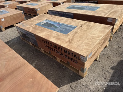 2025 Rhino AGR-LS1228 28 ft x 12 ft Metal Livestock Shelter (Unused)