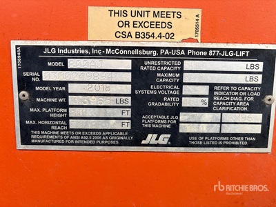 2018 JLG 800 AJ Knikarmhoogwerker