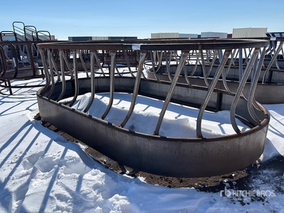 Steel Oval Livestock Feeder (Unused)