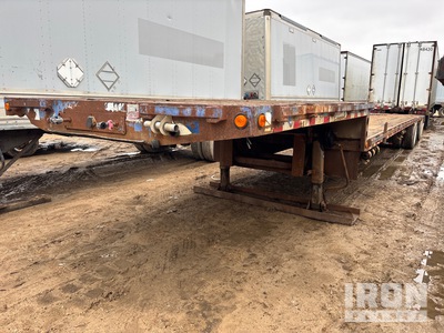 2001 American Auger 48 ft T/A Spread Axle Single Drop Step Deck Trailer
