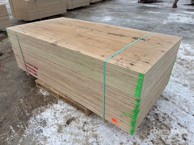Quantity of (50) 5/8 in 4x8 CSP/DFP No Stamp Plywood (Unused)