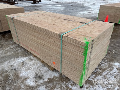 Quantity of (50) 5/8 in 4x8 CSP/DFP No Stamp Plywood (Unused)